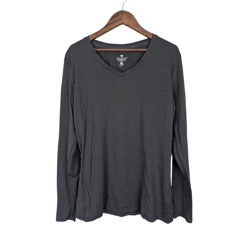 Solid Gray Long Sleeve Tee - image 3